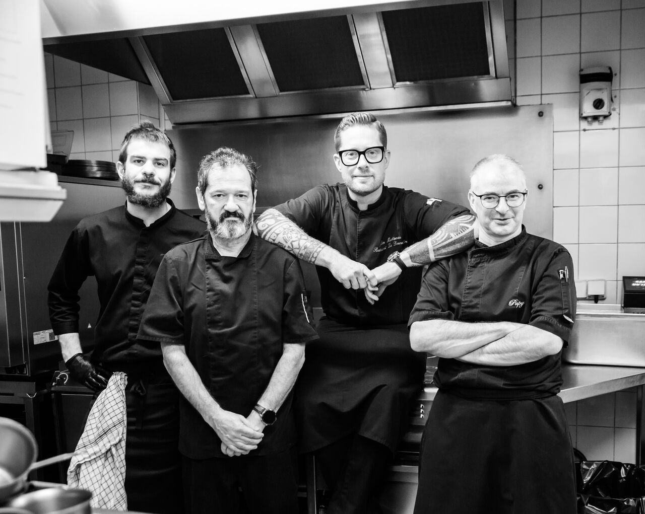 Arthur, Renaud, Julien (Le Chef) et Stephy (Papy)