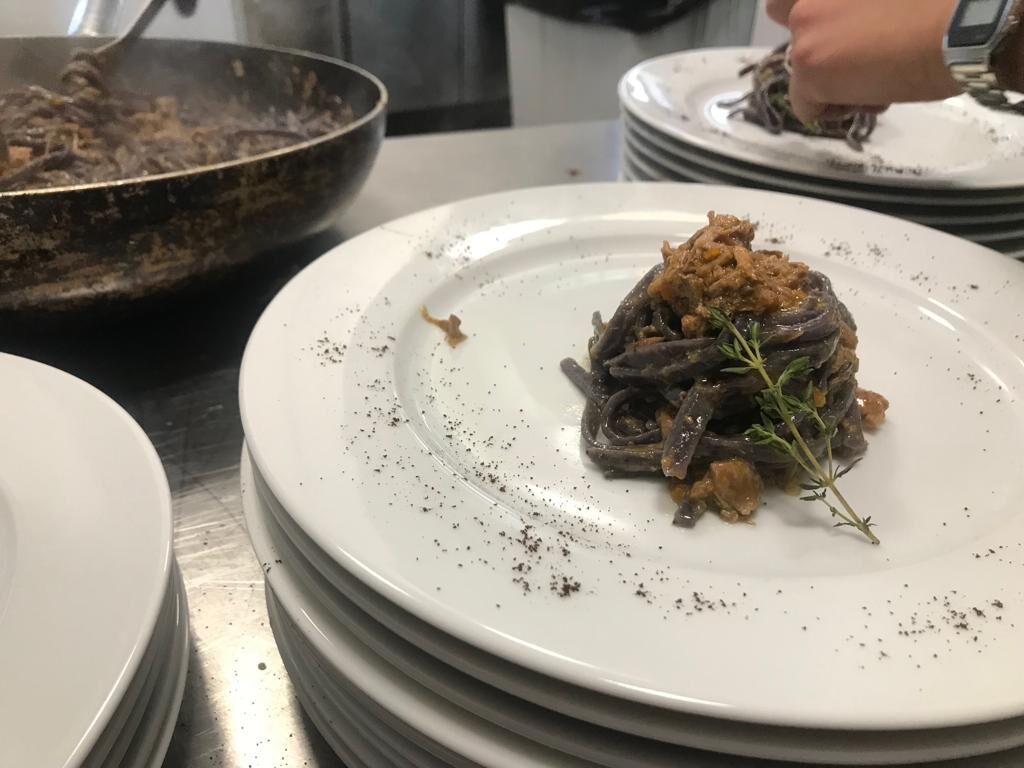 Tagliatelle ai Mirtilli con ragù di fagiano