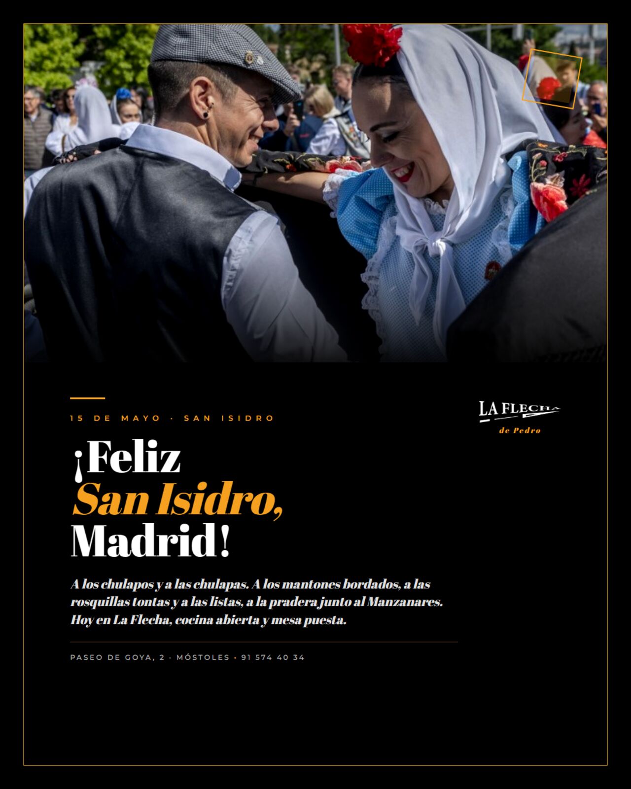 🌺 ¡Celebra San Isidro con nosotros en La Flecha de Pedro! 🌺