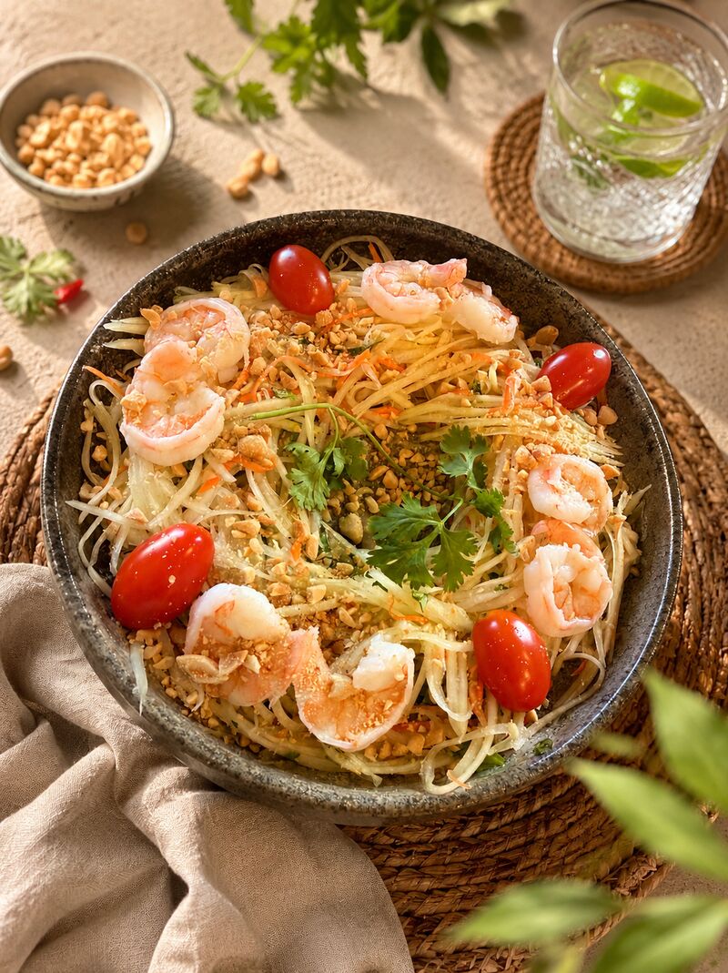 Papaya-Salat mit Garnelen (Nr. 13)