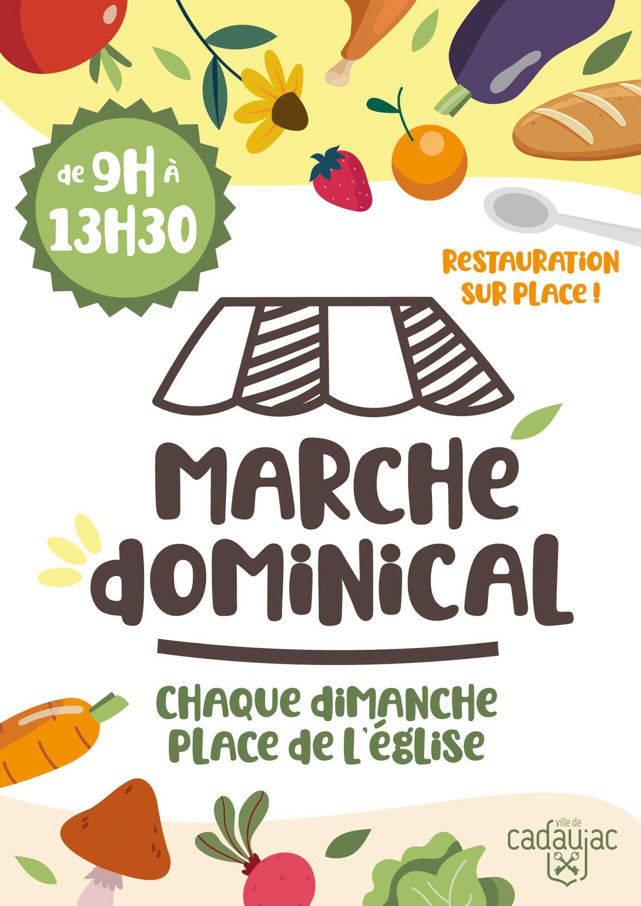 TOUS LES DIMANCHE MATINS de 8h à 13h