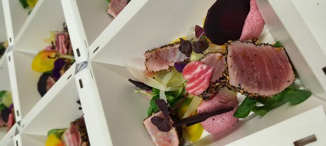 Tataki de thon et légumes croquant