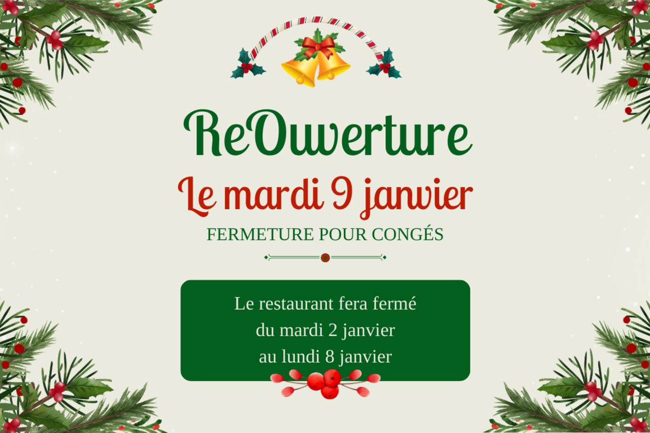 FERMETURE POUR CONGES