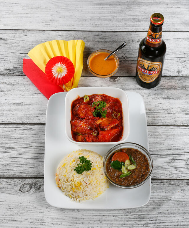 rougail saucisses riz lentille 