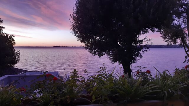 Spettacolare alba vista dal bar villa delle rose