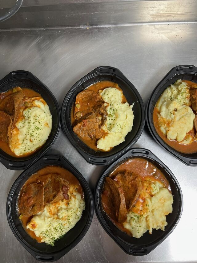 Langue de veau et ecrasé de pommes de terres