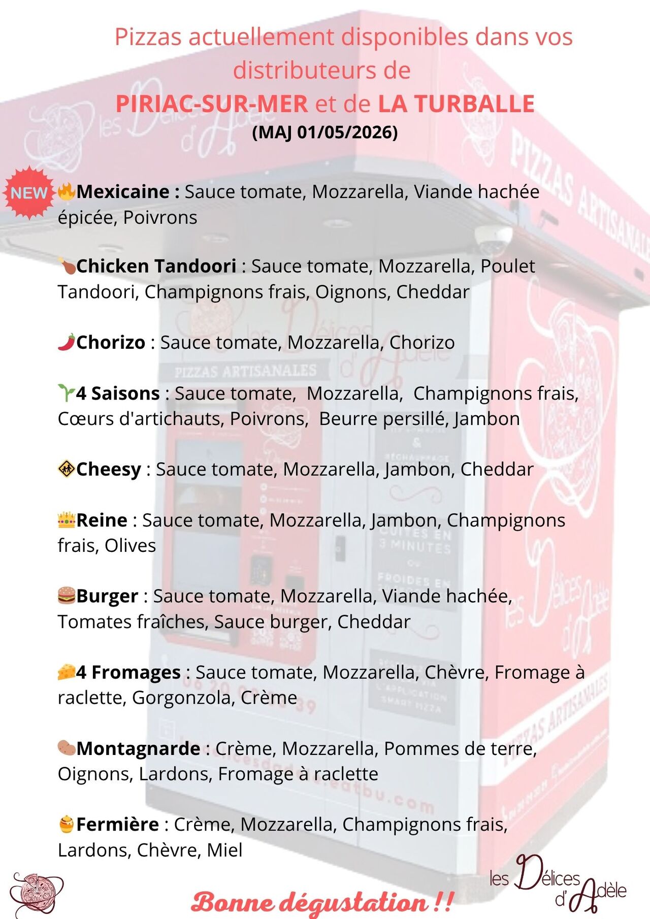 Des pizzas 24h/24, 7 jours/7