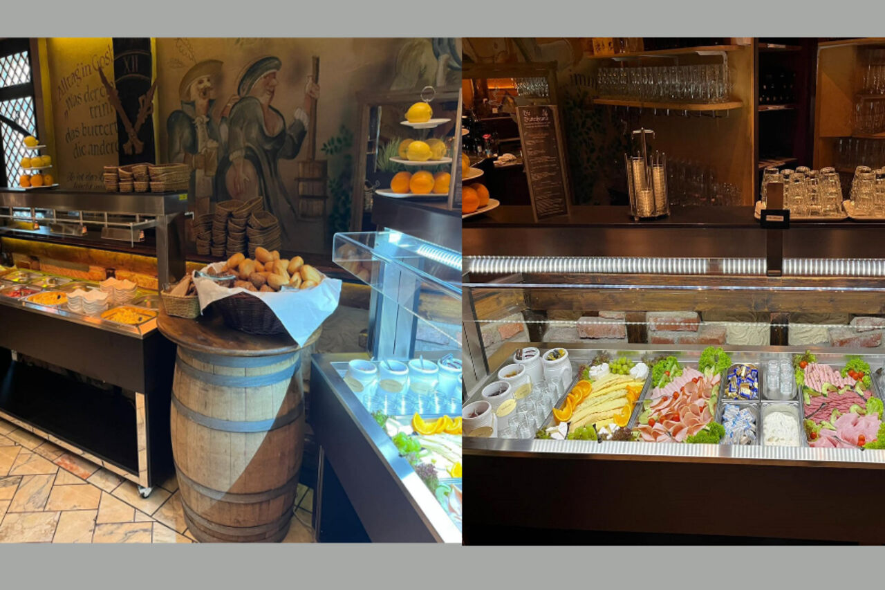 Frühstücksbuffet mit Kaffee oder Tee satt...
