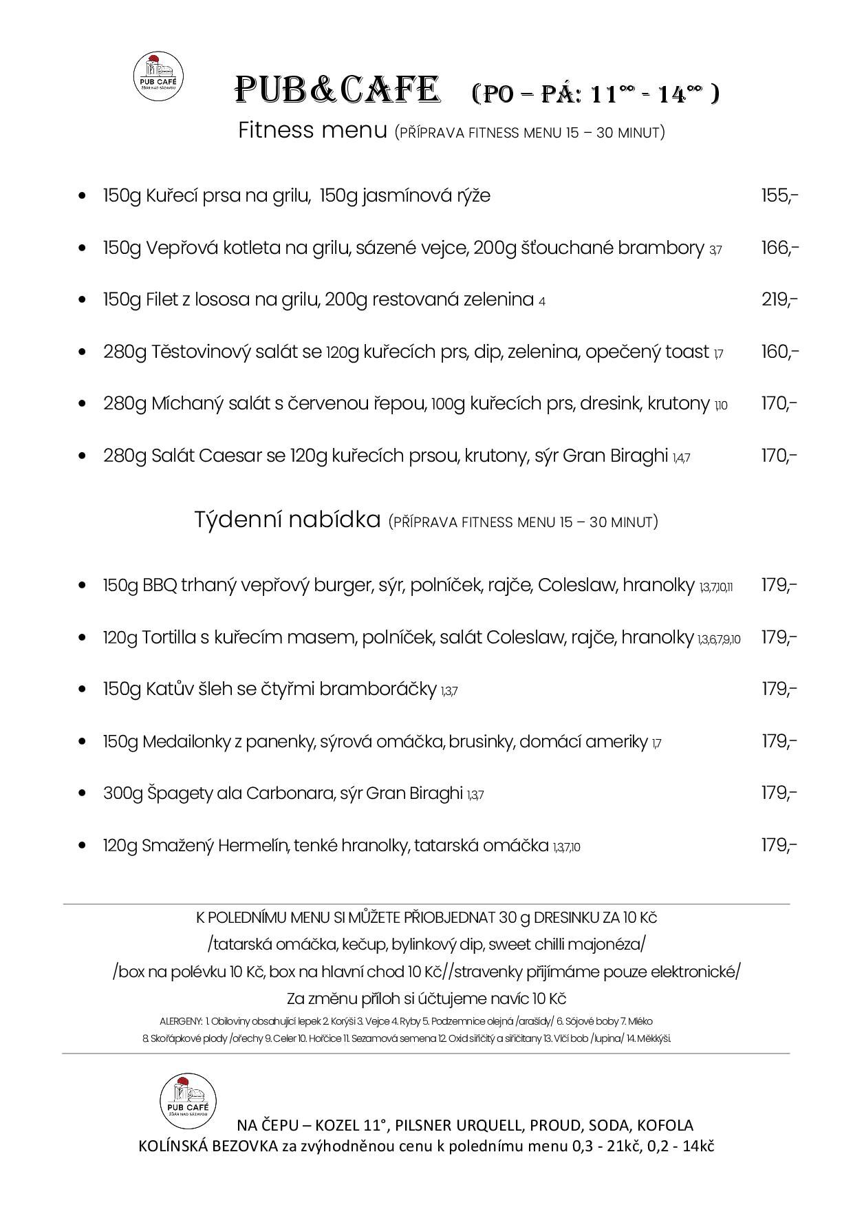 TÝDENNÍ MENU OD 9. ÚNORA