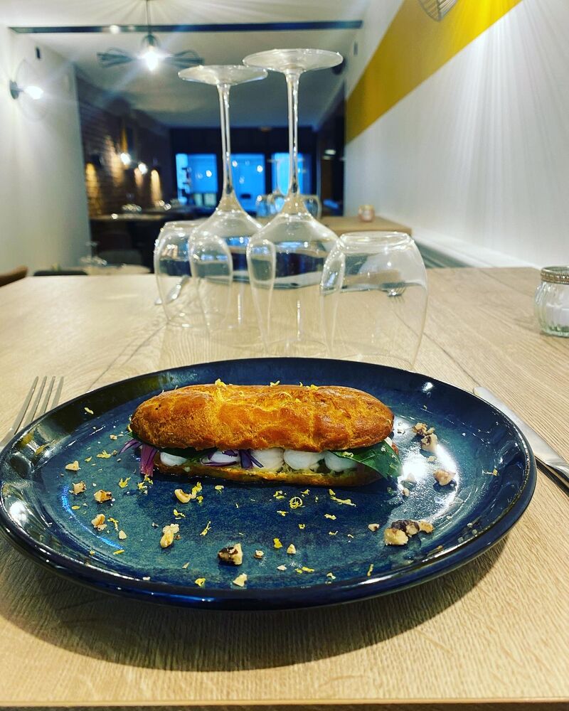 Eclair au chèvre et ses légumes croquant