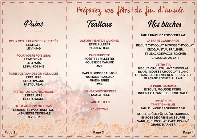 Nous vous proposons pour vos fêtes de noël