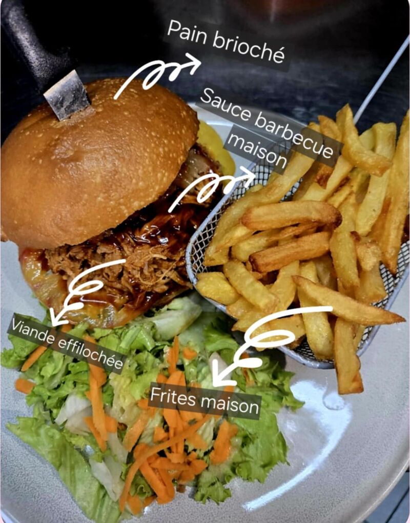 Burger viande éfilochée