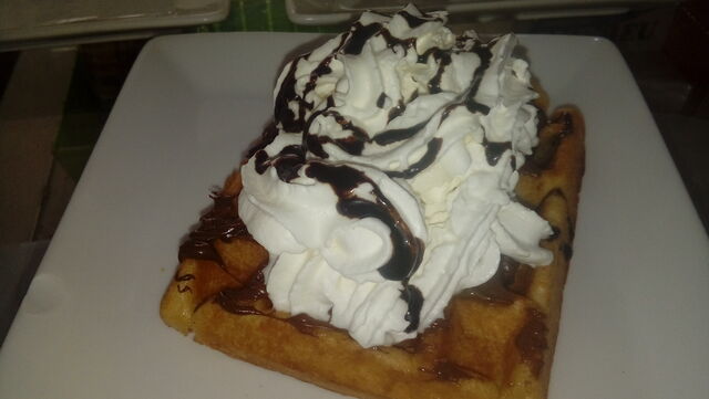 ¿El gofre mejor con mucha nata o con mucho choco?