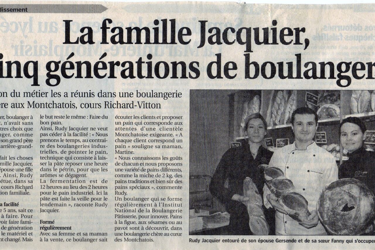 5 générations de boulangers