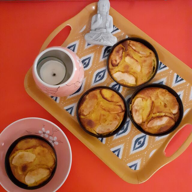 Petits clafoutis pommes sans gluten ni lactose un monde de douceur!