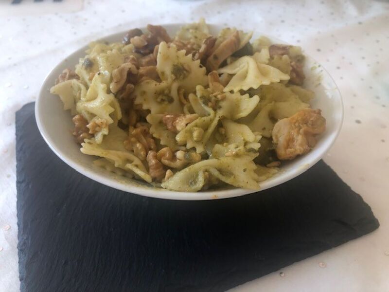 Pâtes aux pesto vert et noix 🌰 