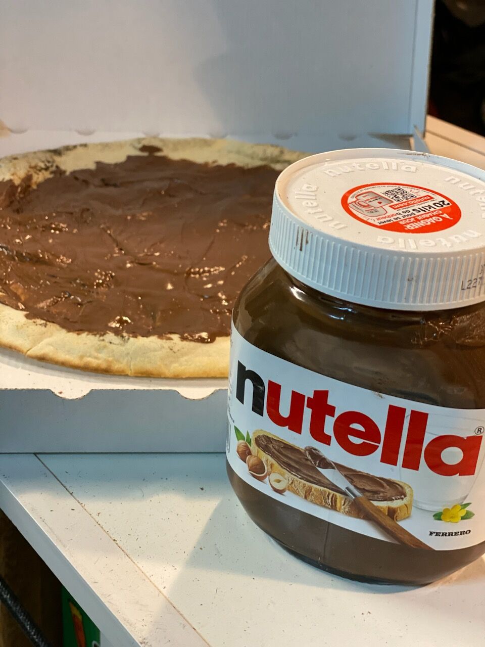 Pizza dessert Nutella mallefougasse