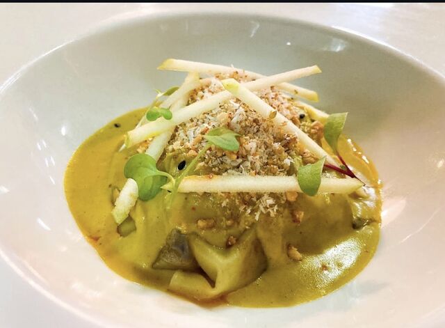 Ravioli de Langostinos al Curry