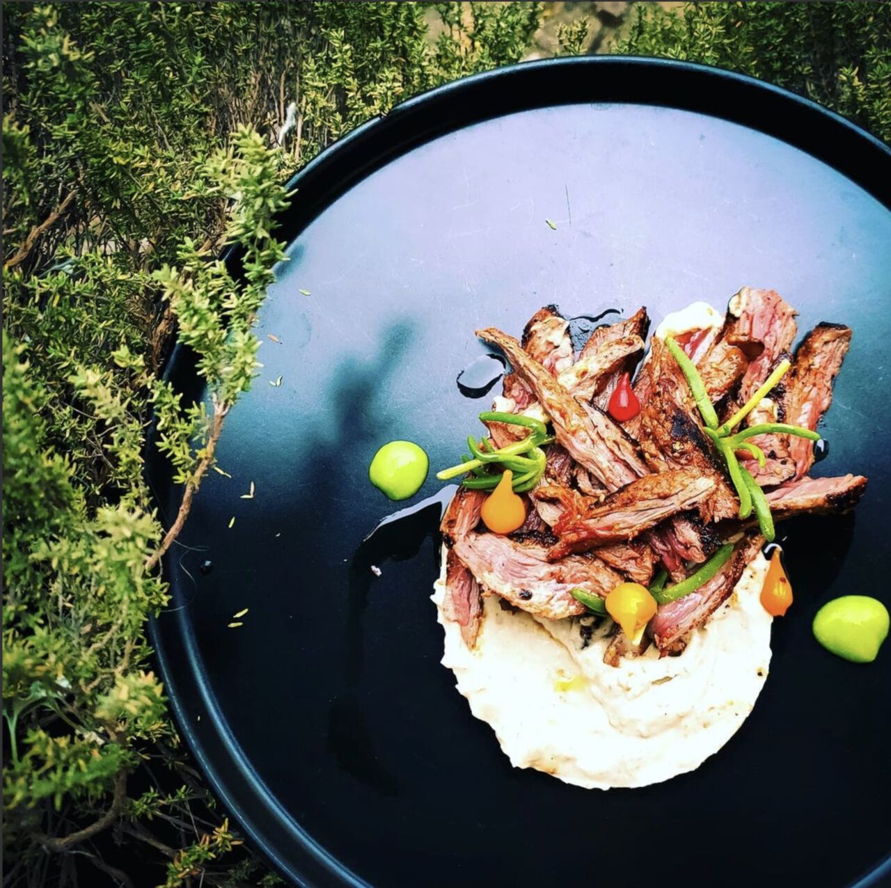 Il diaframma con purè di topinambour