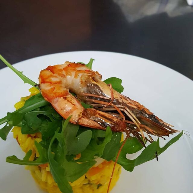 Risotto Zafran mit Gambas