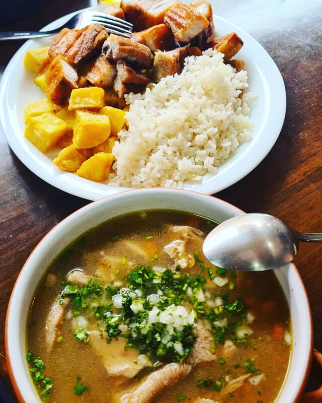 sopa de mondongo, costilla ibérica 