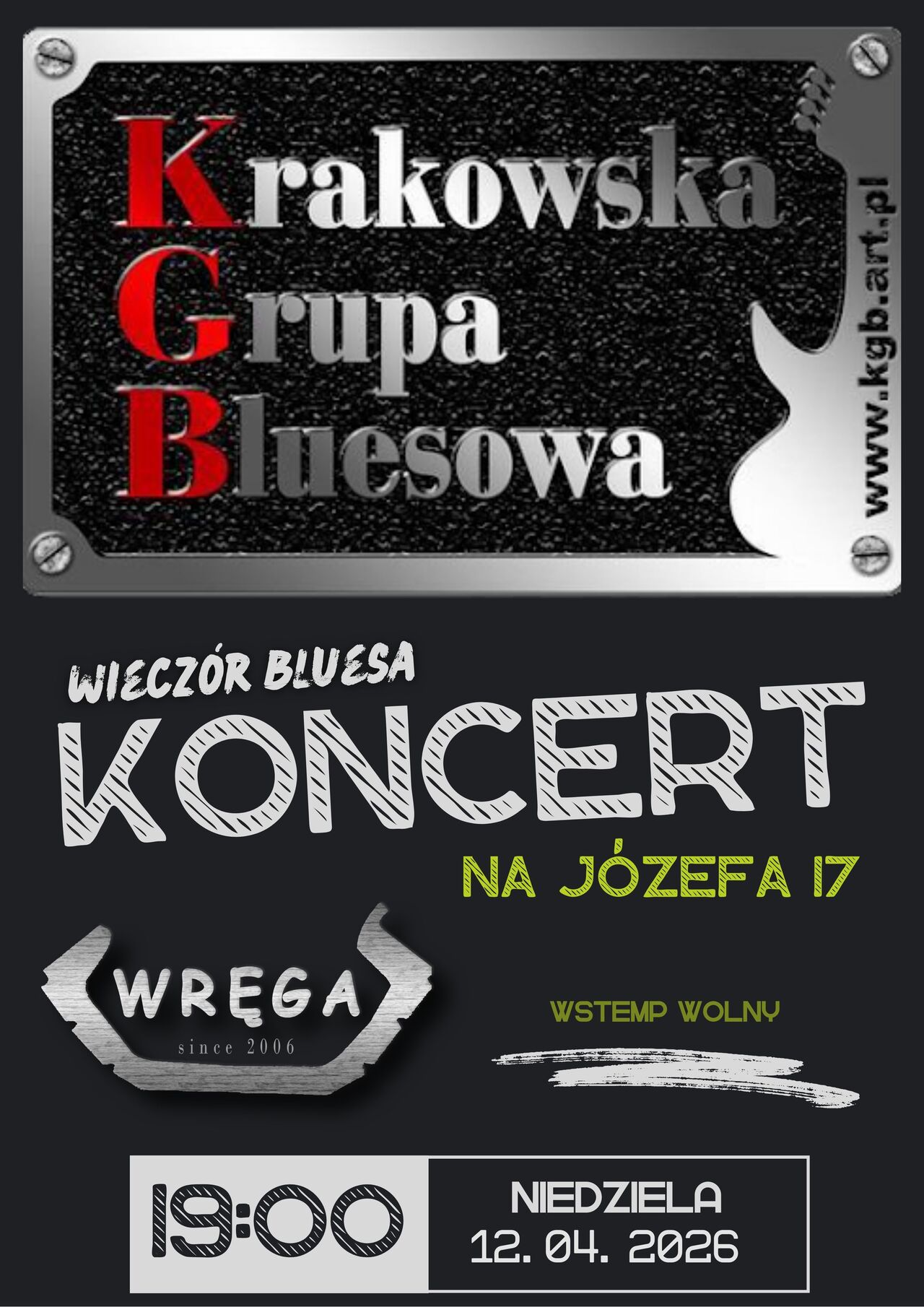 Wieczór Bluesa z Krakowską Grupą Bluesową (KGB)