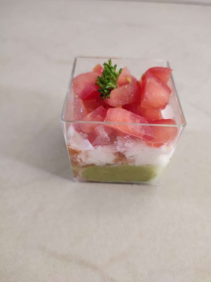 De petites verrines variées pour agrémenter notre buffet froid