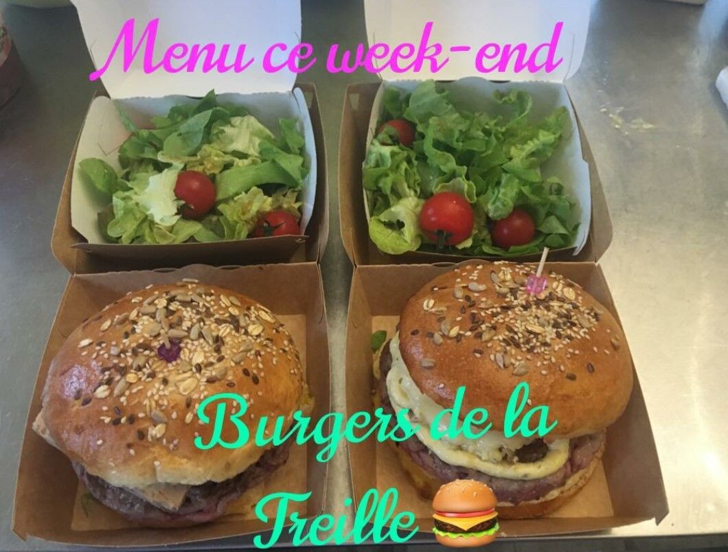 Burger maison accompagnés de salade