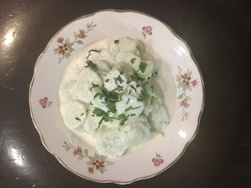 Concombre à la crème 