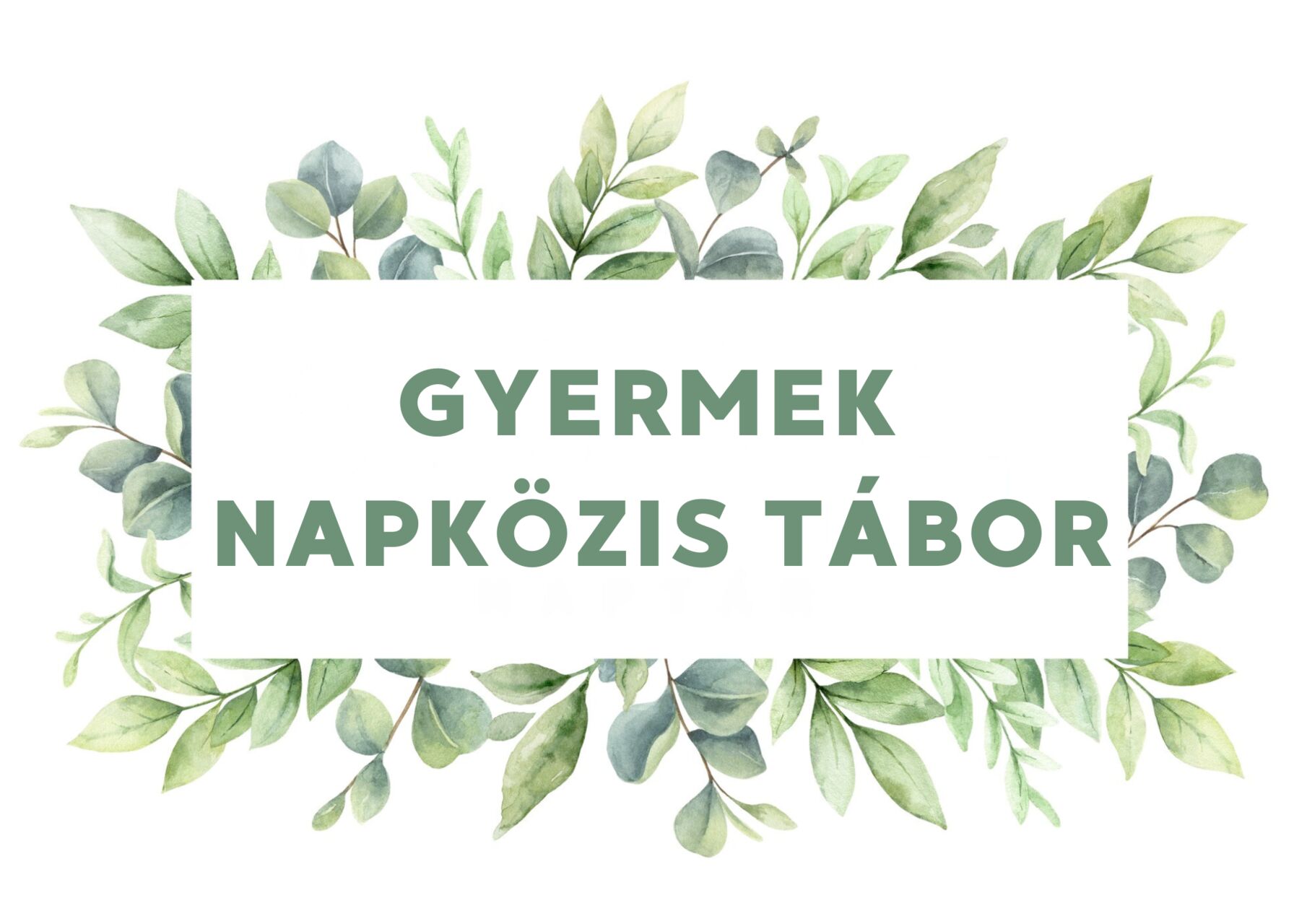 Gyerek napközis tábor