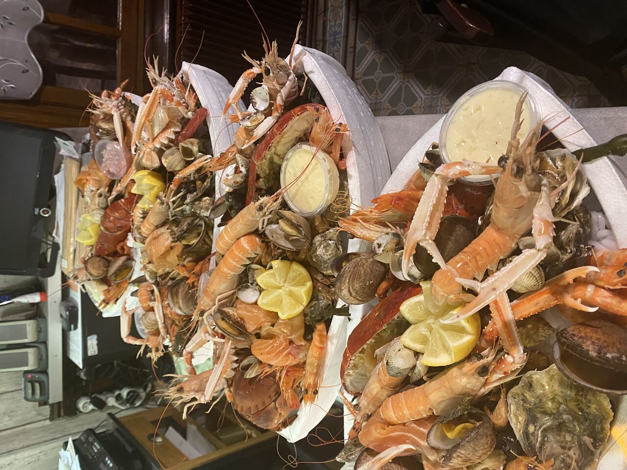 Nos plateaux de fruits de mer!!!!
