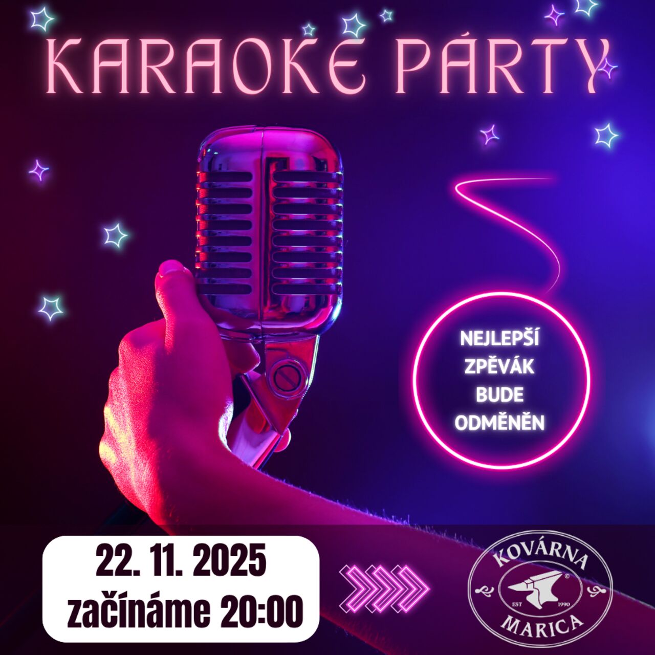 🎤 Karaoke párty v Kovárně Marica!