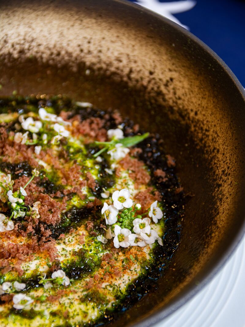 Céleri et oeuf confit