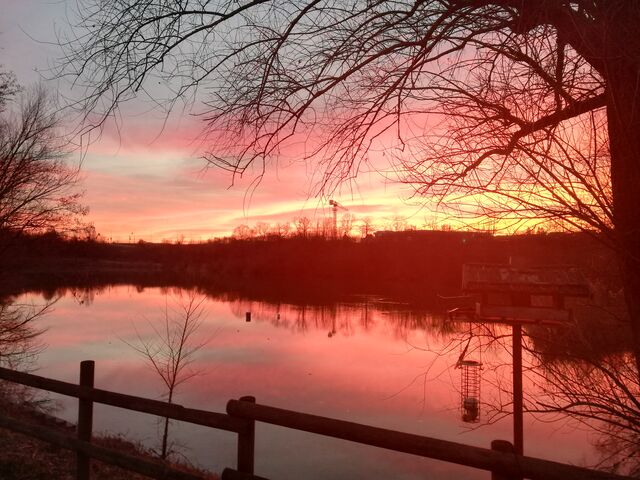 Sonnenuntergang am Hüttensee