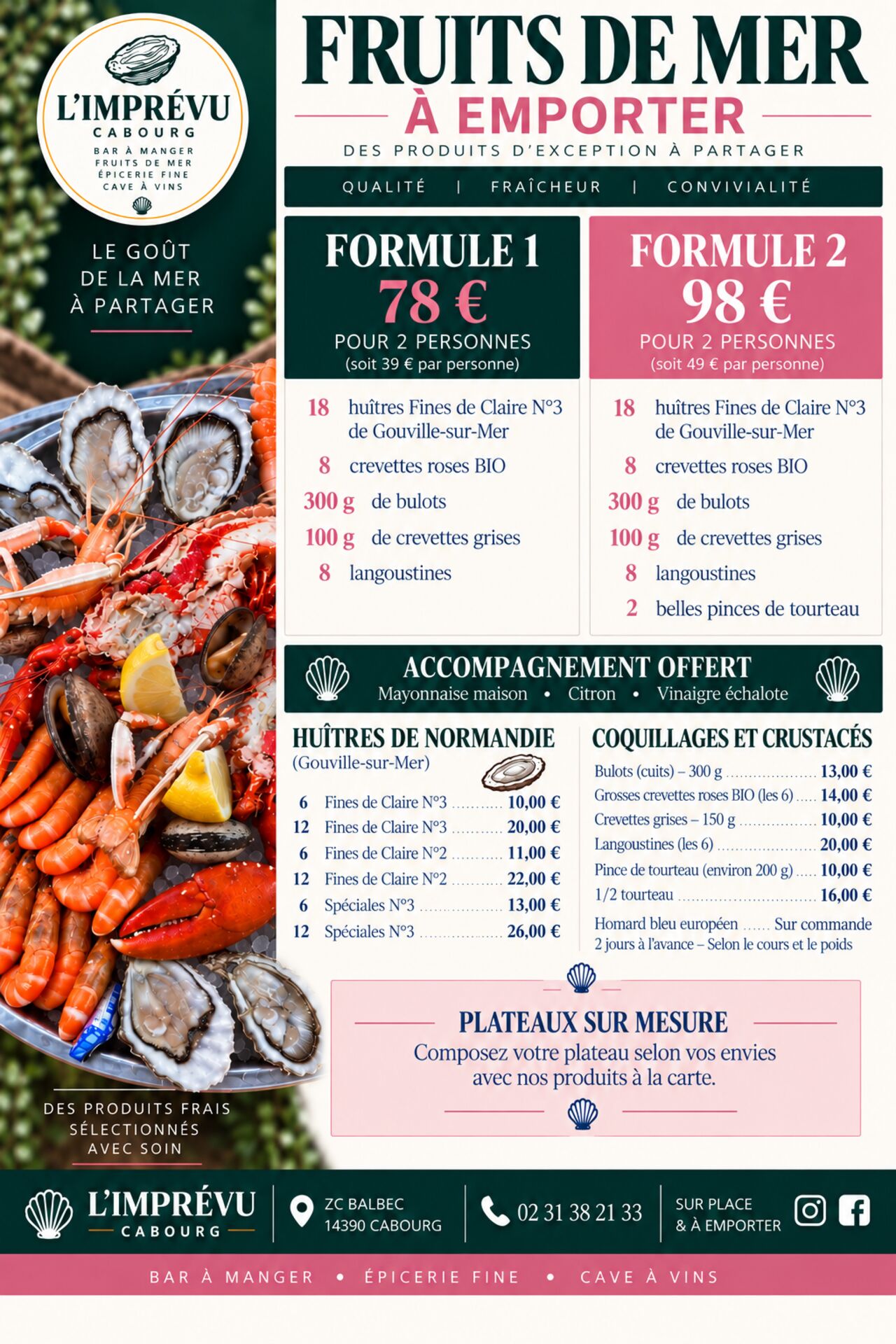FRUITS DE MER A EMPORTER