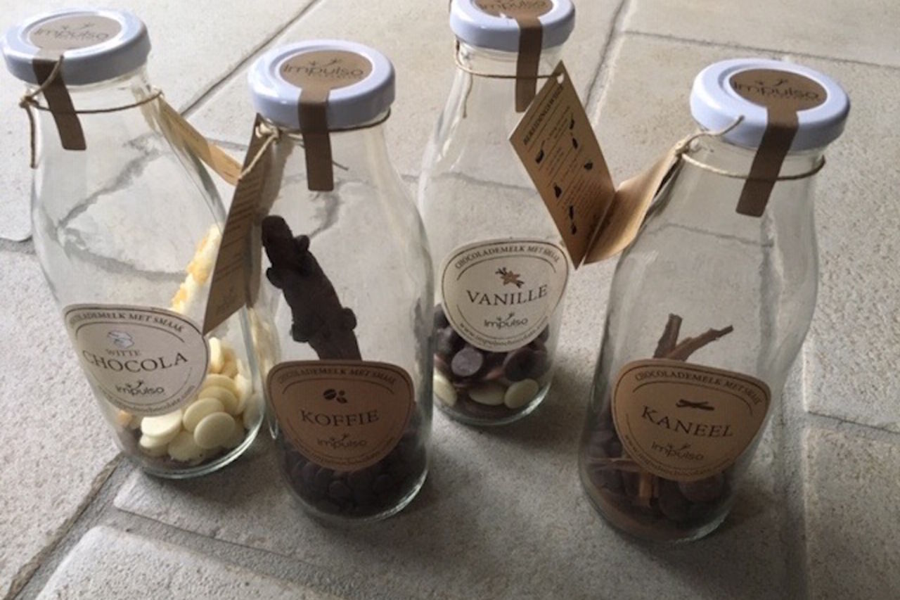 Chocolademelk flessen