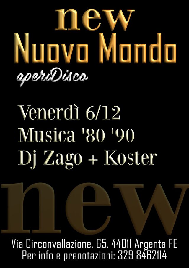 Locandina del Venerdì 6/12/2019