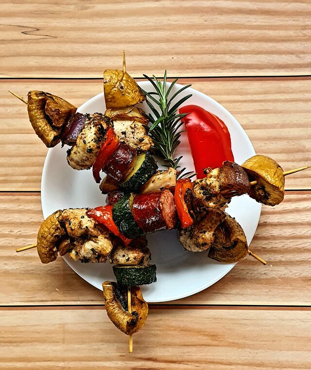 Szaszłyk drobiowo-wieprzowy