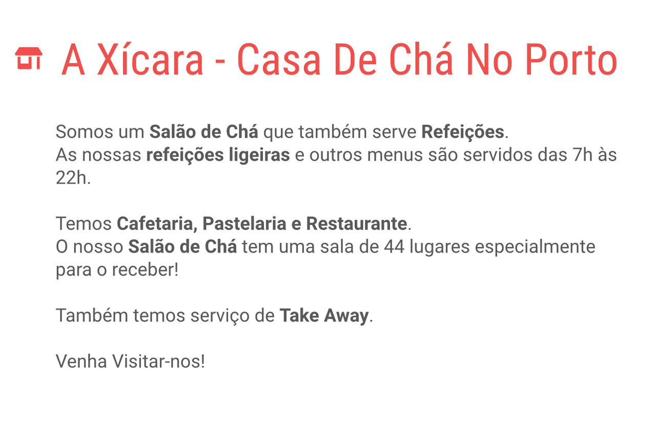 Sabe que servimos jantares.