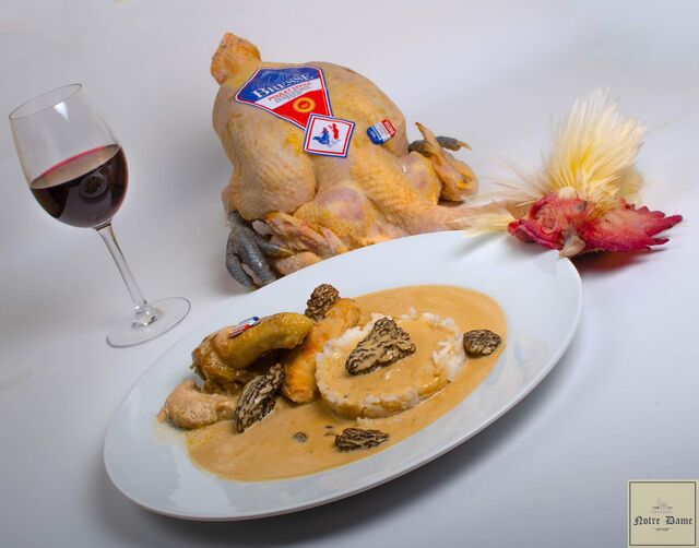 Poulet de Bresse aux morilles 