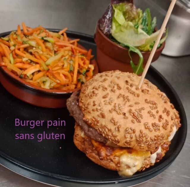 Burger Pain sans Gluten et possibilité Galette Végétale
