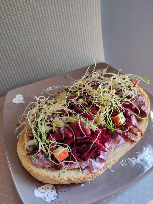 Tartine végétale Betteraves et ses compagnons 