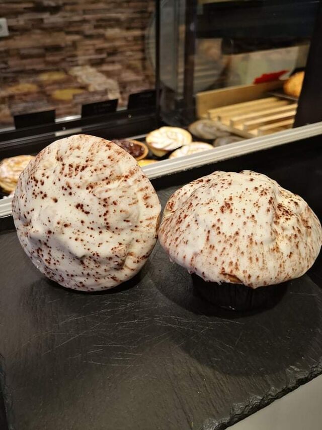 Muffin cappuccino.