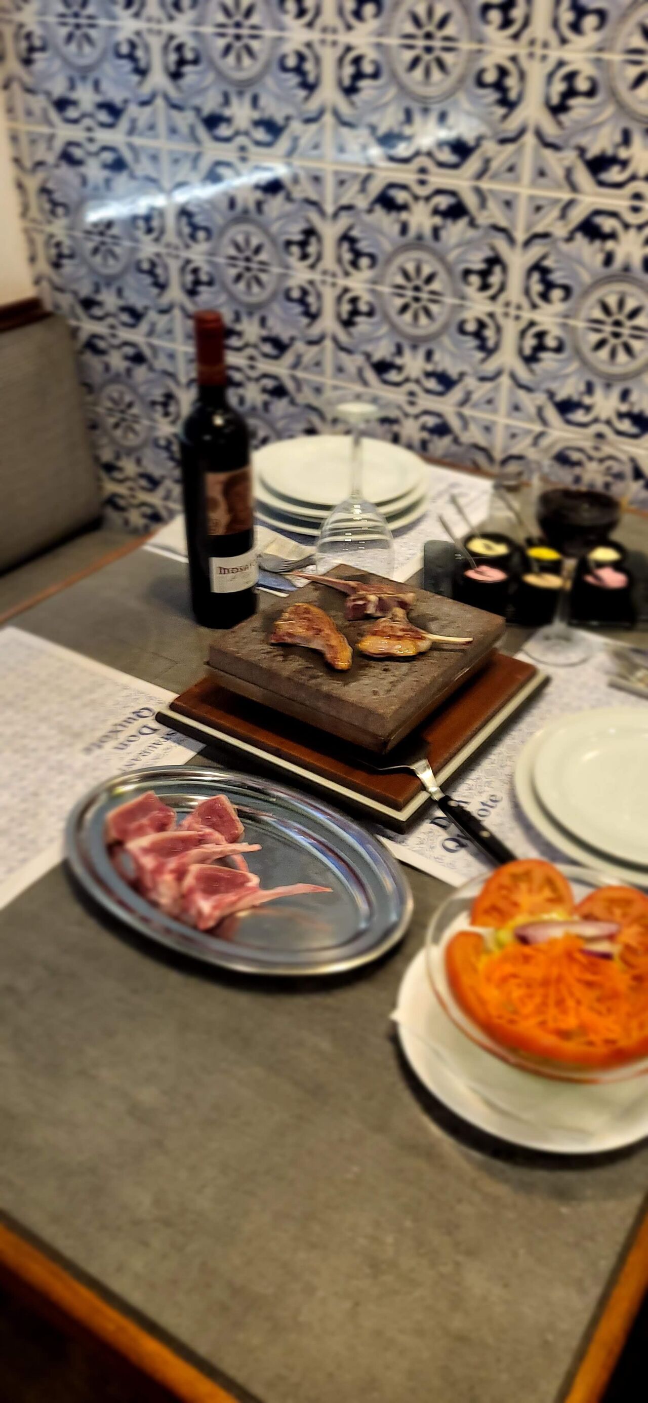 Chuletillas de cordero a la piedra