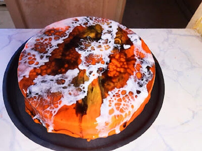 gâteau glaçage toile d'araignée 