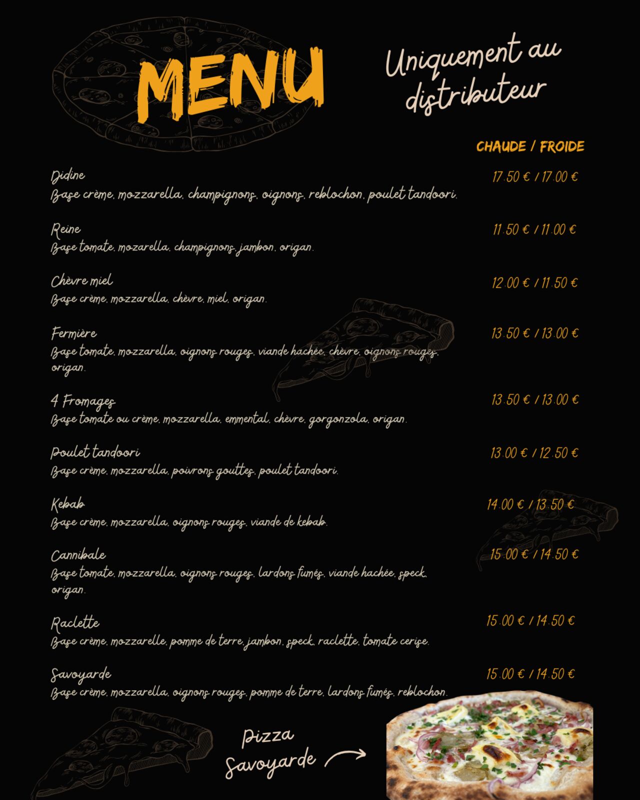 Distributeurs a pizza