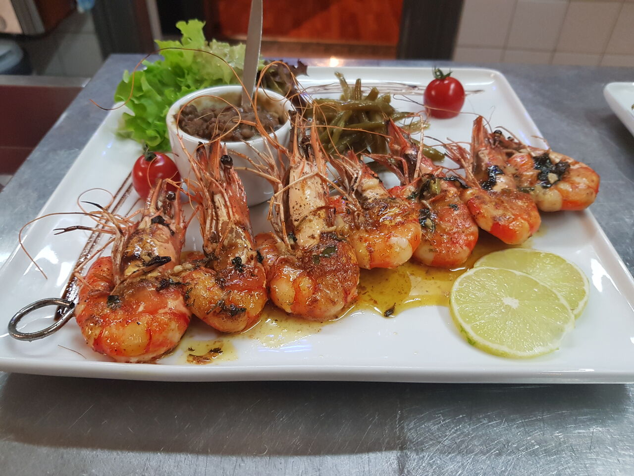 brochette de gambas 