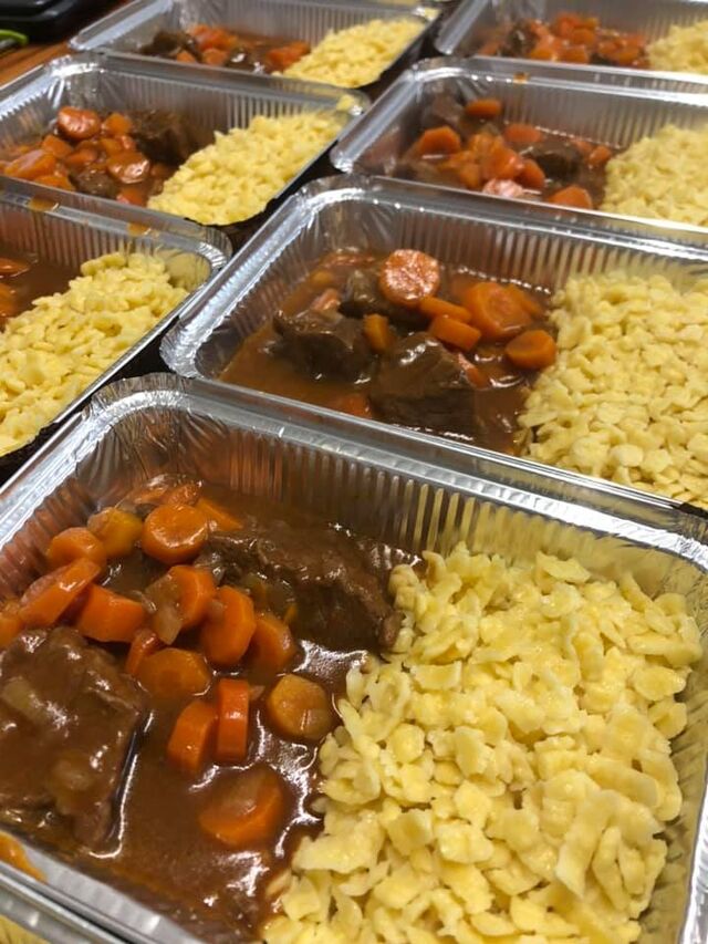 Boeuf - carottes à la Normande et Knepfles