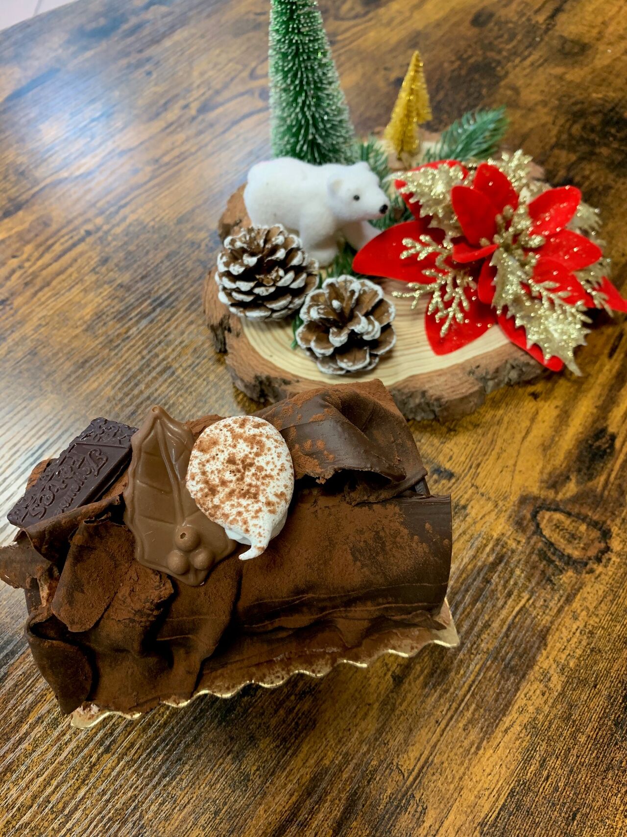 bûche feuille d'automne