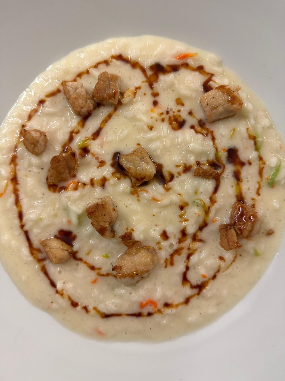 Risotto fiori di zucca e animelle 